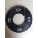 Maatring 9cm zwart/wit 62